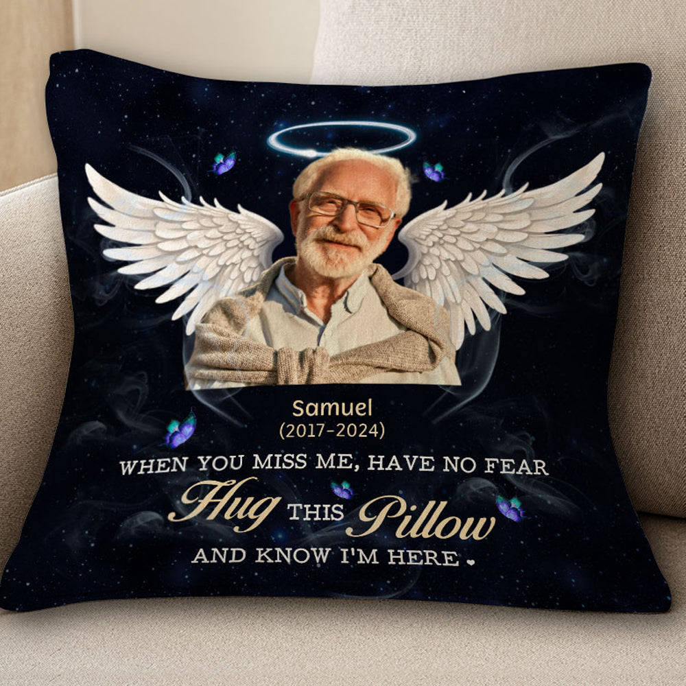 When You Miss Me Hug This Pillow - Personalized Custom Throw Pillow