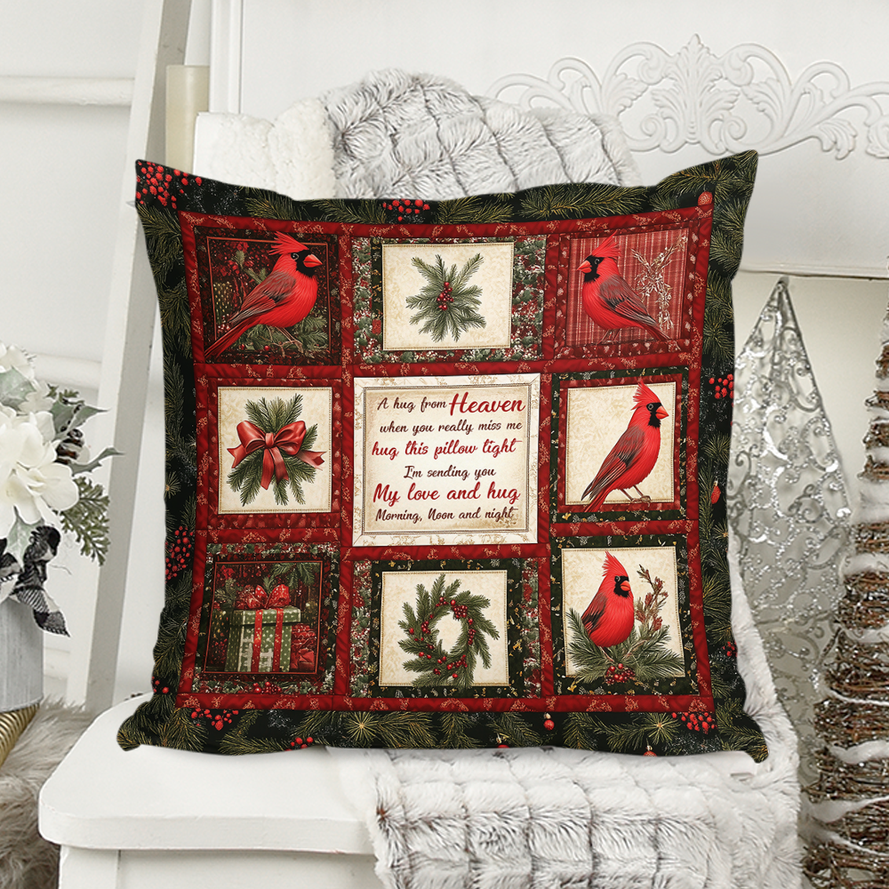 A Hug From Heaven Cardinal Pillow - Throw Pillow