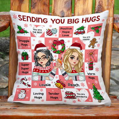 Sending You Big Heart Christmas Pillow - Personalized Custom Throw Pillow