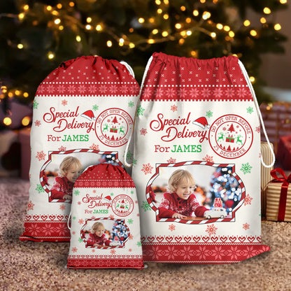 Special Delivery - Christmas Family Gift - Personalized Christmas Sack - Custom Christmas Bag