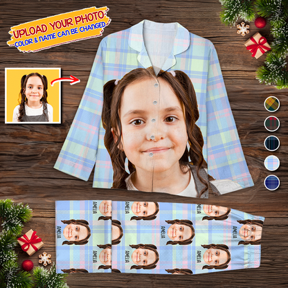 Custom Photo Human And Pet Faces - Custom Face Pajamas Pattern - Personalized Photo Christmas Pajamas