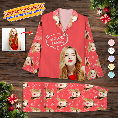 Official Pajamas Custom Photo Human And Pet Faces - Custom Face Pajamas Pattern - Personalized Photo Christmas Pajamas