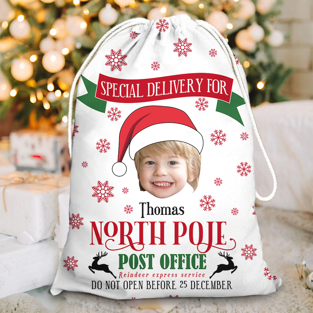 North Pole Christmas 2024 - Christmas Family Gift - Personalized Christmas Sack - Custom Christmas Bag