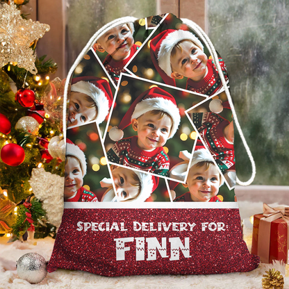 Custom Photo Full Christmas Bag Custom Photo - Christmas Family Gift - Personalized Christmas Sack - Custom Christmas Bag