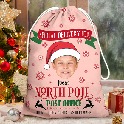 North Pole Christmas 2024 - Christmas Family Gift - Personalized Christmas Sack - Custom Christmas Bag