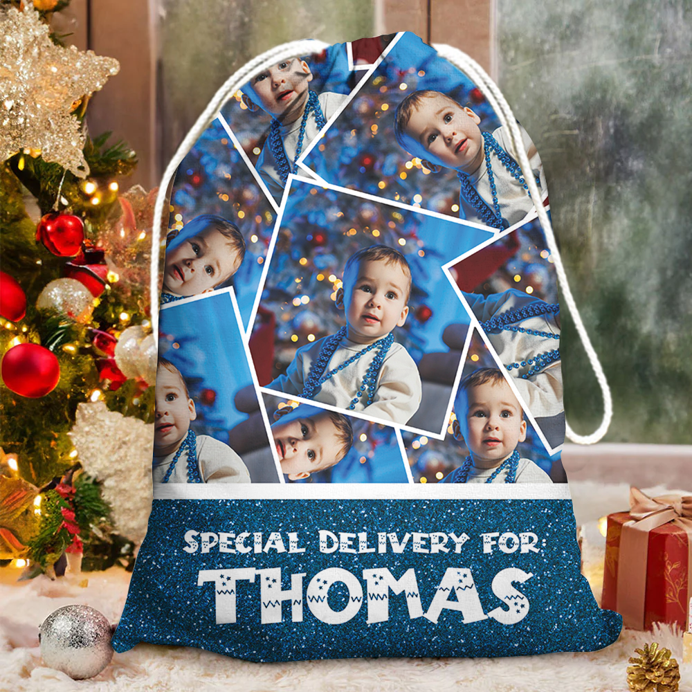 Custom Photo Full Christmas Bag Custom Photo - Christmas Family Gift - Personalized Christmas Sack - Custom Christmas Bag