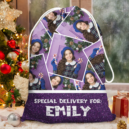 Custom Photo Full Christmas Bag Custom Photo - Christmas Family Gift - Personalized Christmas Sack - Custom Christmas Bag