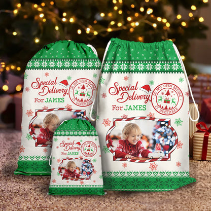 Special Delivery - Christmas Family Gift - Personalized Christmas Sack - Custom Christmas Bag