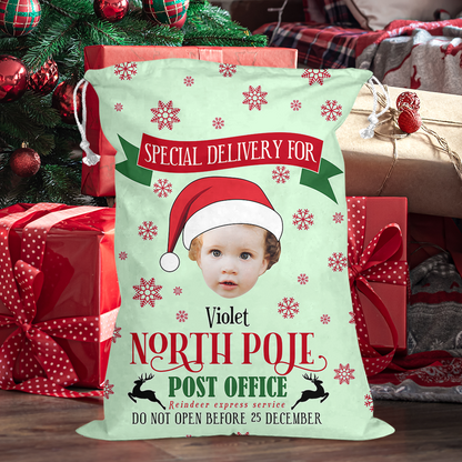 North Pole Christmas 2024 - Christmas Family Gift - Personalized Christmas Sack - Custom Christmas Bag