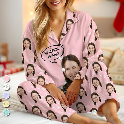 Official Pajamas Custom Photo Human And Pet Faces - Custom Face Pajamas Pattern - Personalized Photo Christmas Pajamas