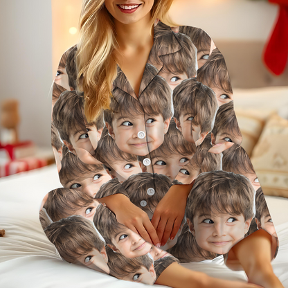 Custom Face Pajamas Custom Pajamas Set - Personalized Photo Christmas Pajamas