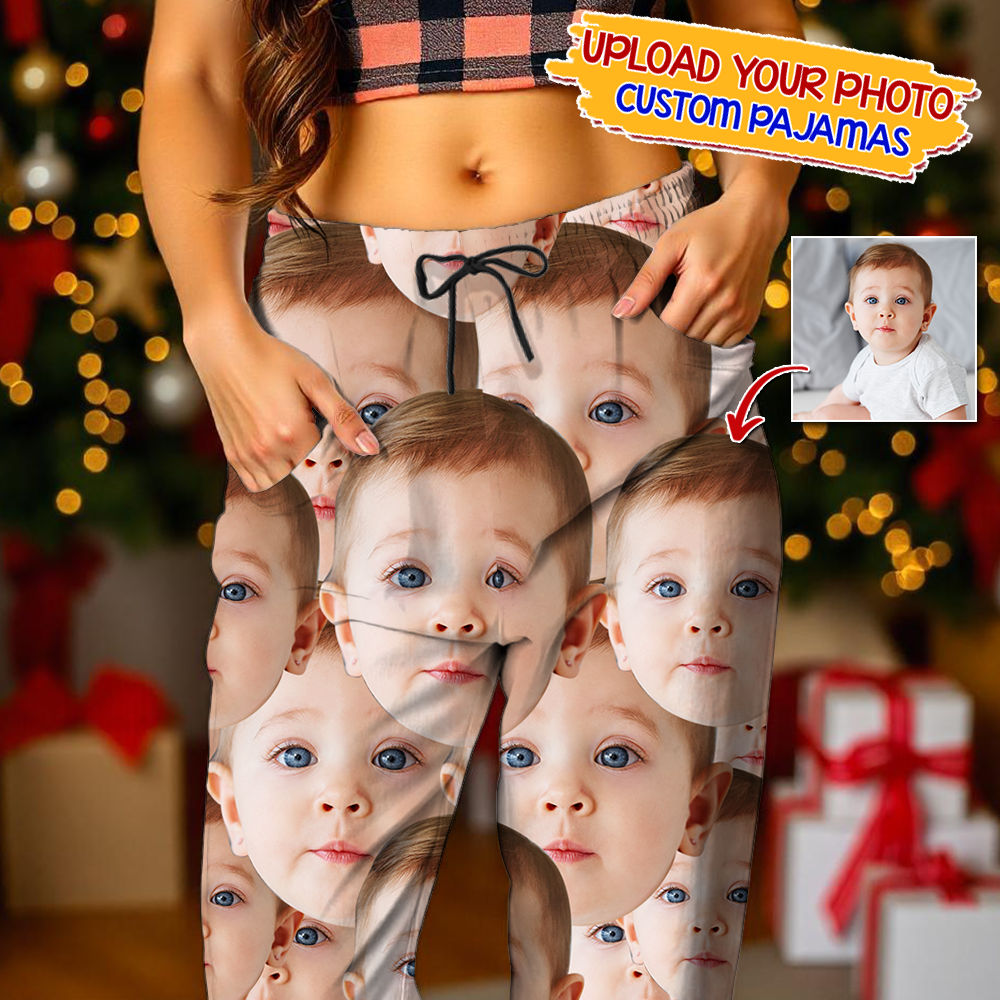 Custom Face Pajamas Custom Pajamas Set - Personalized Photo Christmas Pajamas