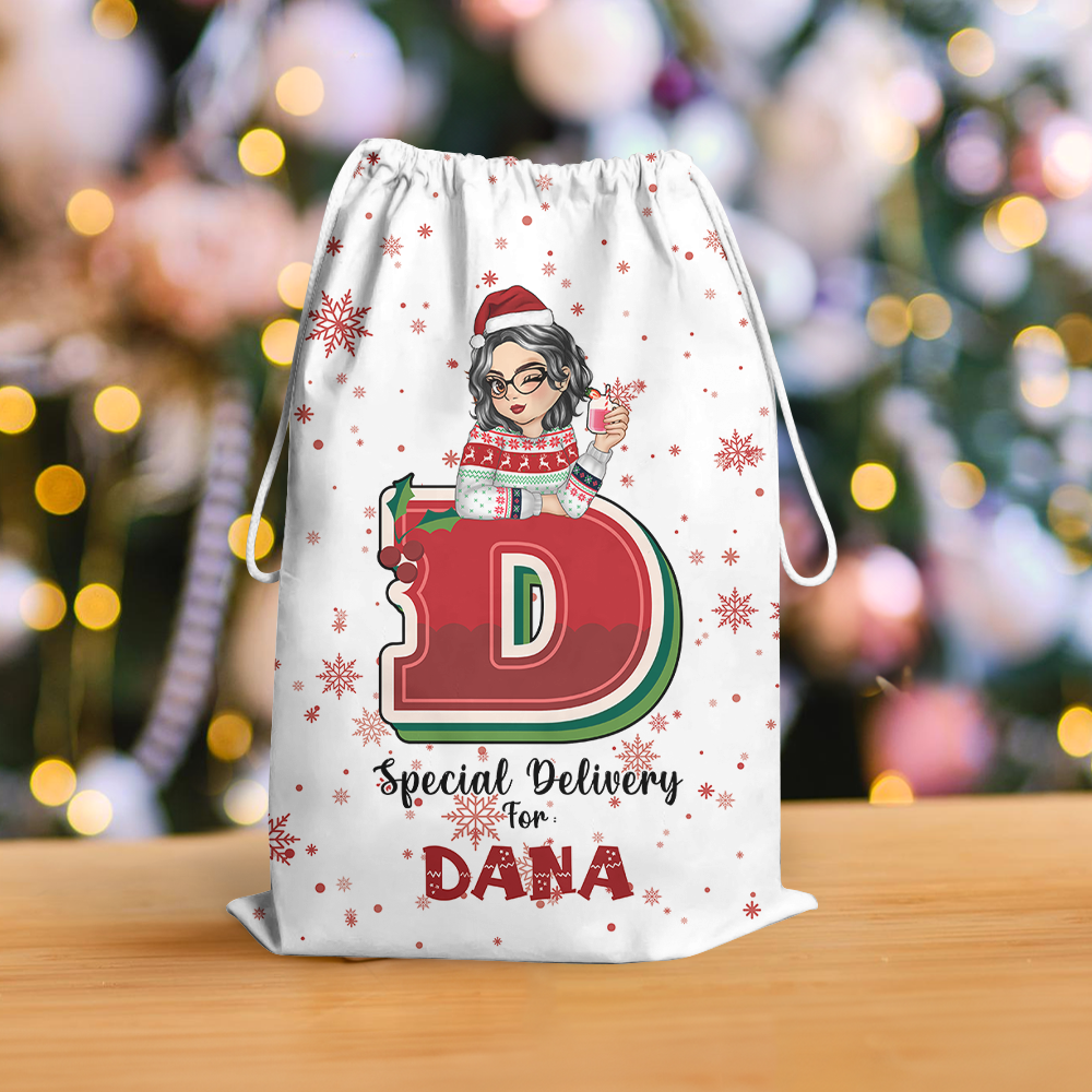 Merry Christmas Santa Sack Present Gift Bag - Christmas Family Gift - Personalized Christmas Sack - Custom Christmas Bag