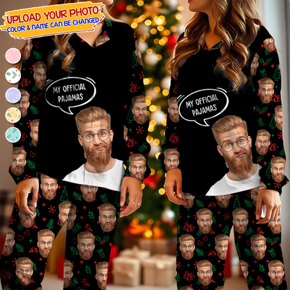 Official Pajamas Custom Photo Human And Pet Faces - Custom Face Pajamas Pattern - Personalized Photo Christmas Pajamas