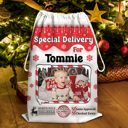 Custom Photo 3D Christmas Santa Sack - Christmas Family Gift - Personalized Christmas Sack - Custom Christmas Bag