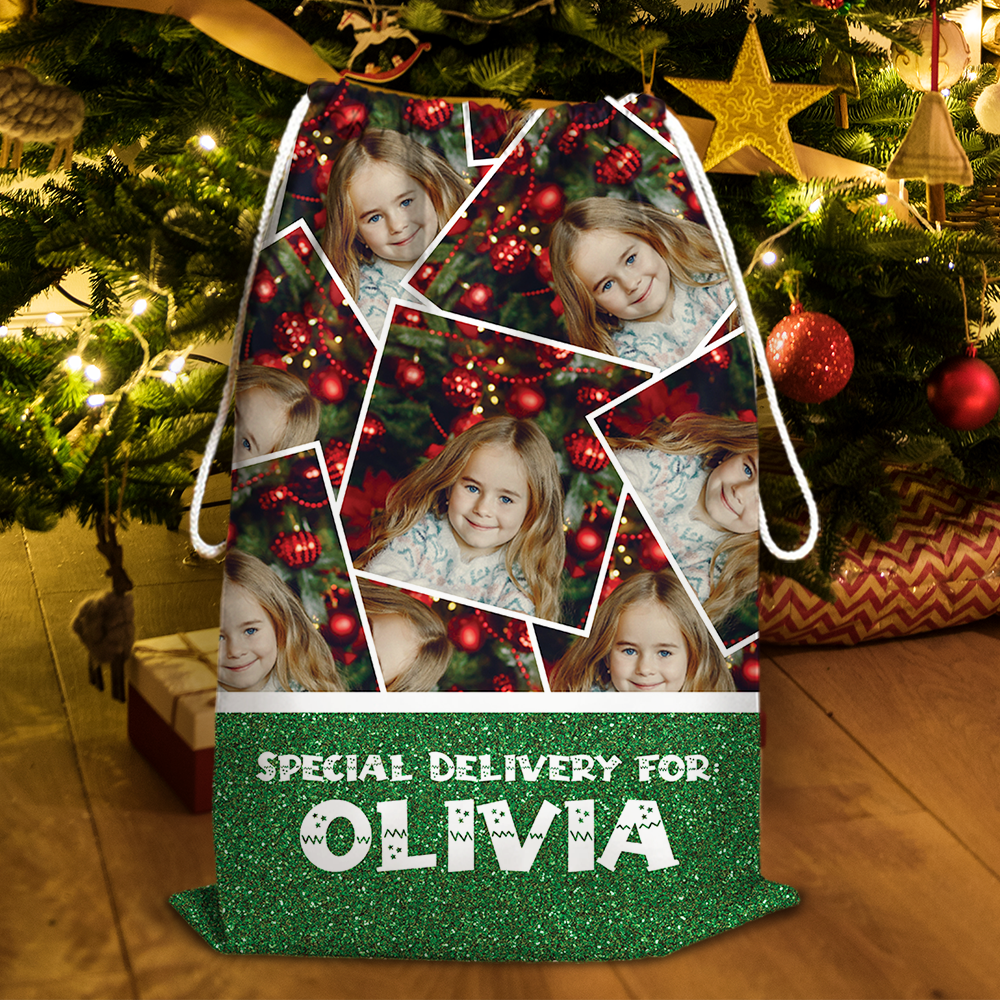 Custom Photo Full Christmas Bag Custom Photo - Christmas Family Gift - Personalized Christmas Sack - Custom Christmas Bag