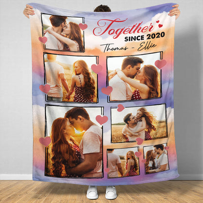 Together Since - Personalized Custom Blanket - Christmas Gift, Gift For Her