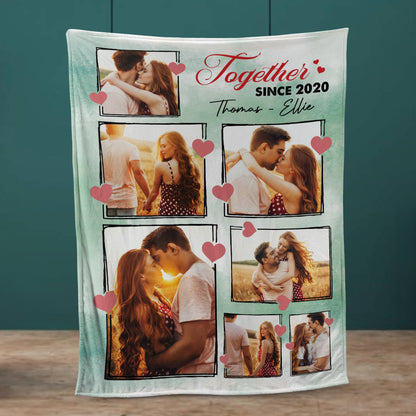 Together Since - Personalized Custom Blanket - Christmas Gift, Gift For Her