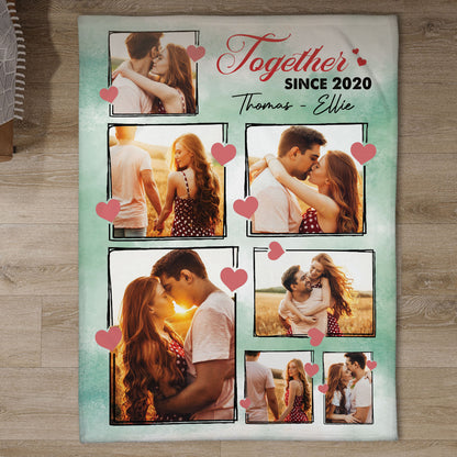 Together Since - Personalized Custom Blanket - Christmas Gift, Gift For Her